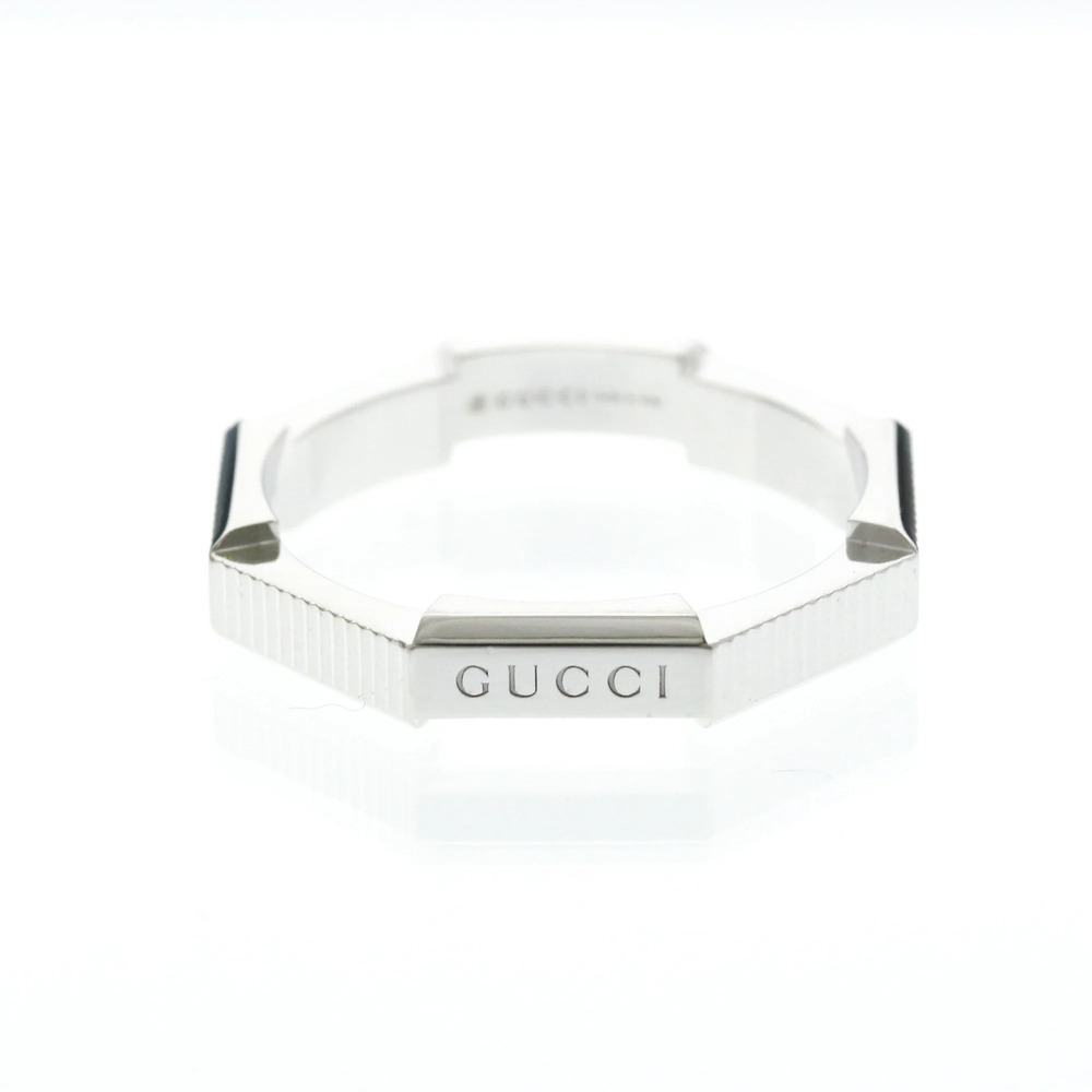 Gucci Link To Love Ring White Gold (18K) Fashion No Stone Band Ring Silver